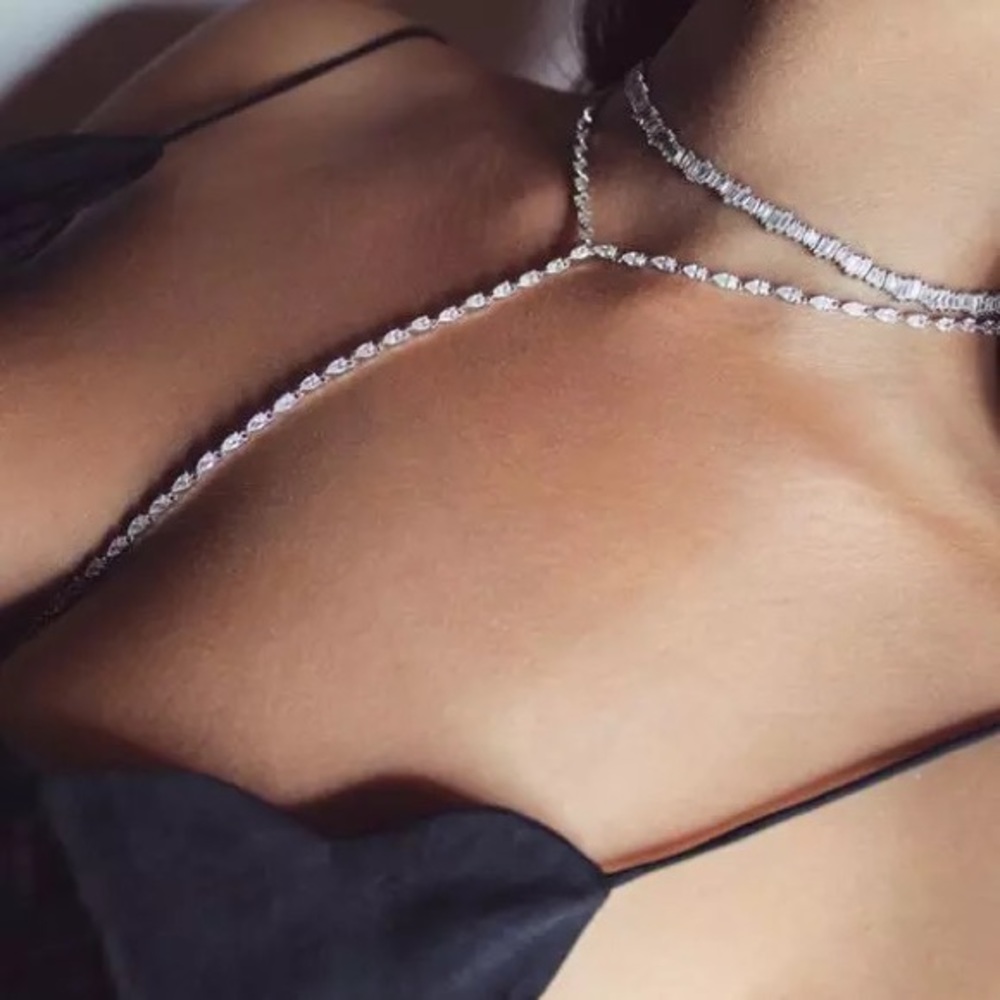 Two layer bling sexy necklace chocker fashionnova